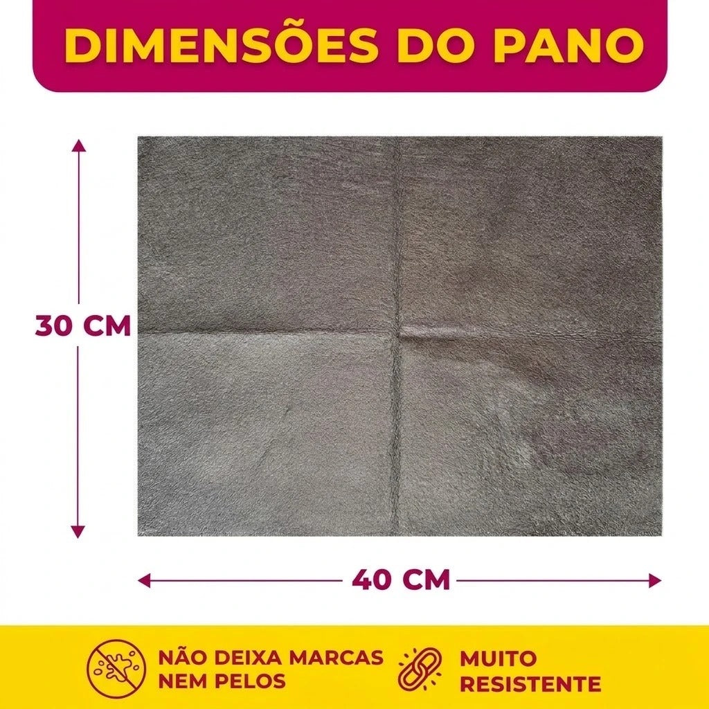 Dimensões do pano: 40 x 30 cm